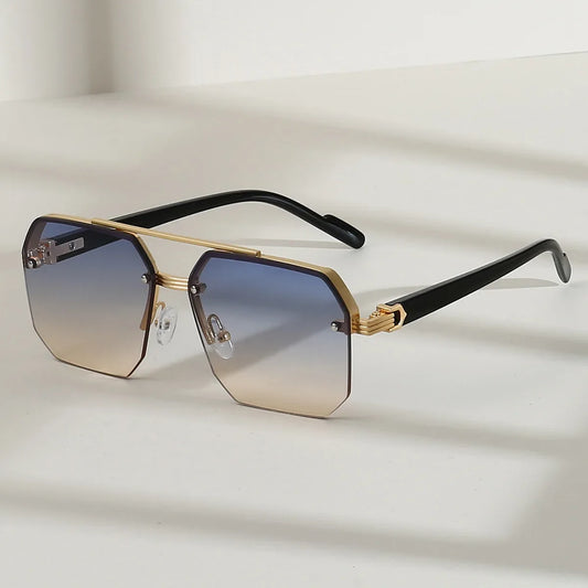 Retro Half Frame Sunglasses