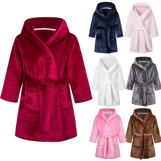 Cozy Animal Hooded Kids Robe